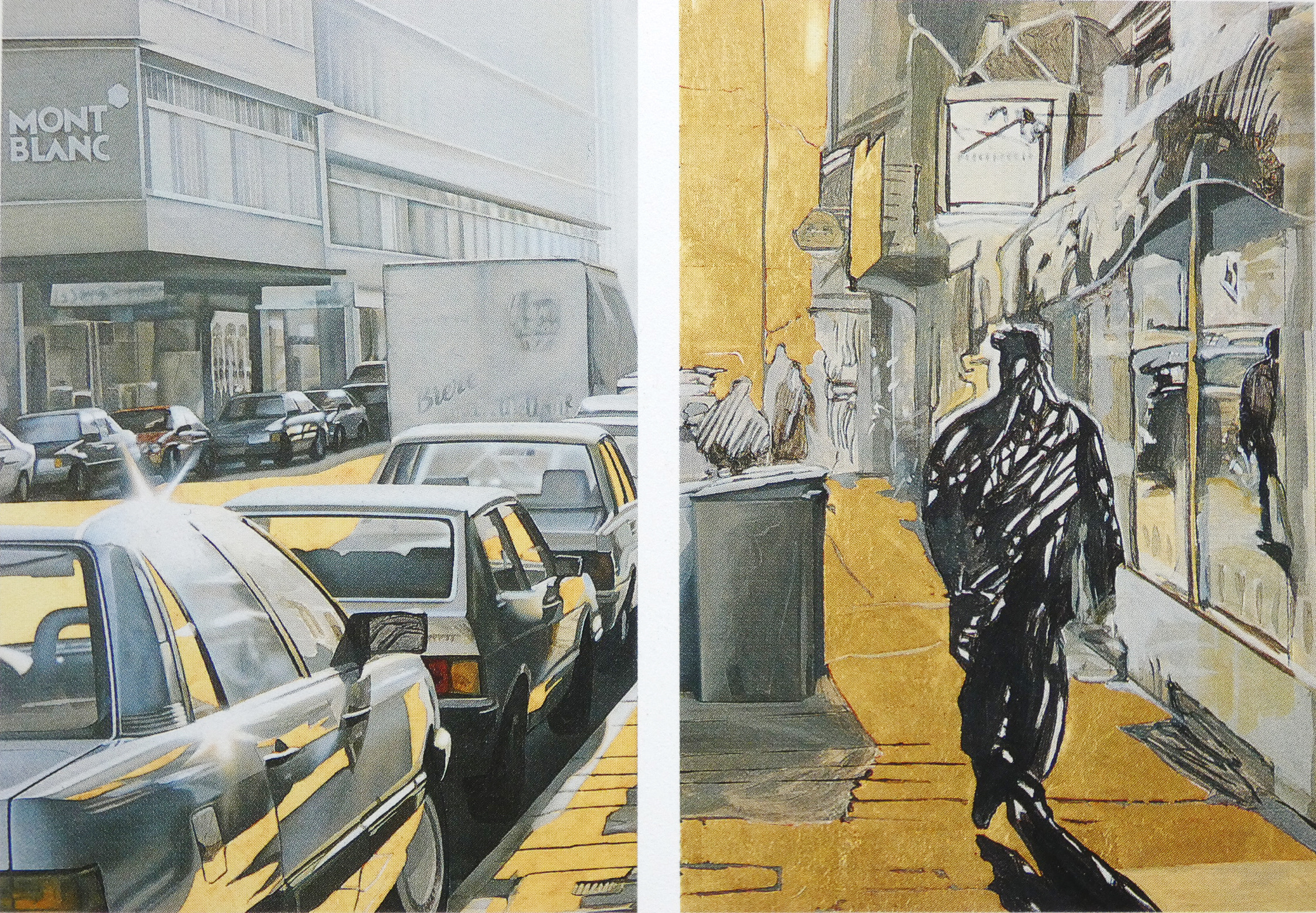 Schulterblatt Acryl und Blattgold von Johannes Asmus