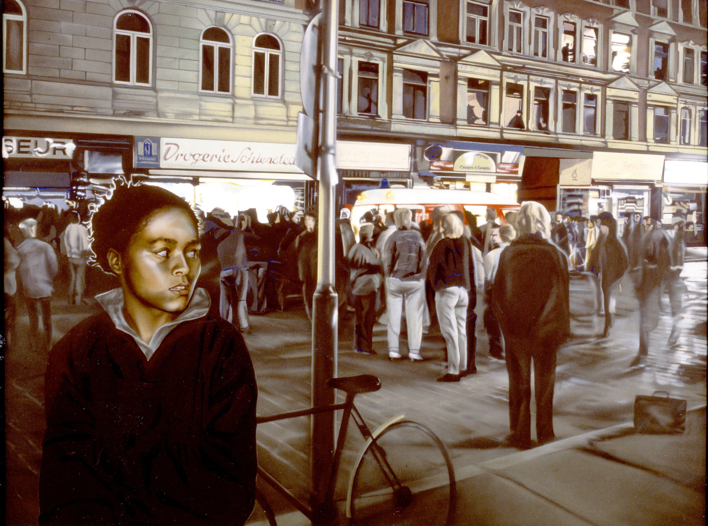 Jeanette auf dem Schulterblatt von Johannes Asmus