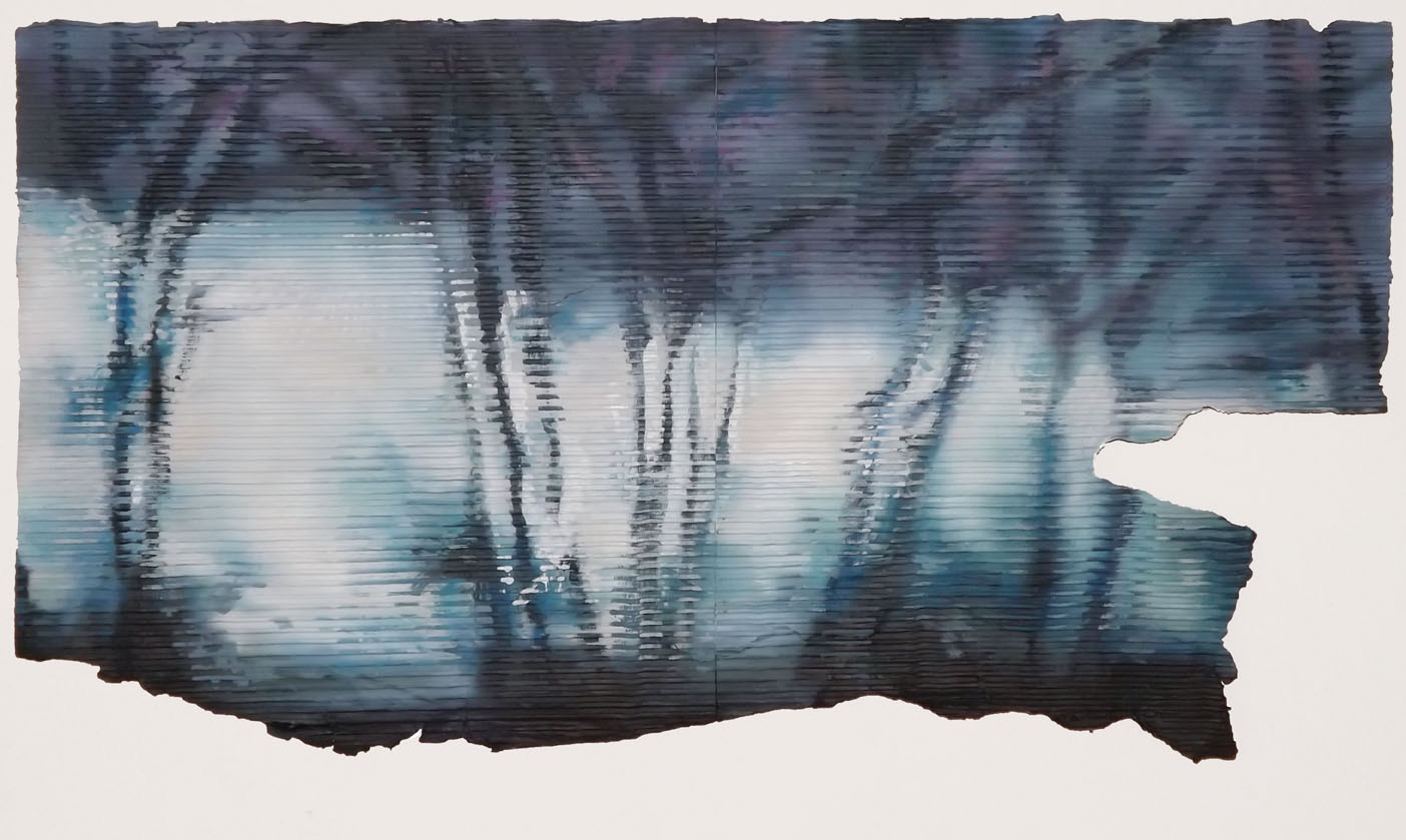 Plakatschwarte Bäume im Vorbeifahren von Johannes Asmus